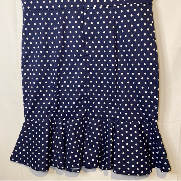 Lindy Bop Navy Polka Dot Mini Dress - Picture 9 of 15